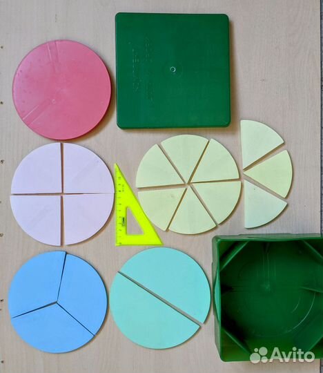 Доли и дроби СССР обучающий комплект на магнитах