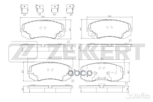 Колодки торм. диск. передн./задн. Mitsubishi Ca