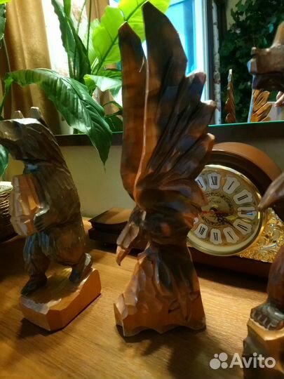 Деревянные фигурки. Деревья из самоцветов