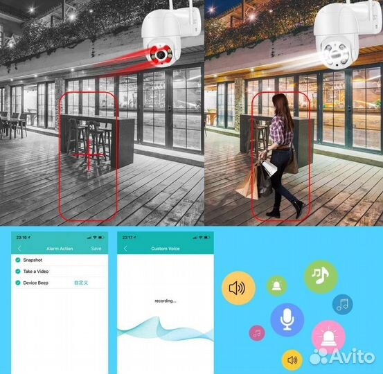 Уличная поворотная камера видеонаблюдения