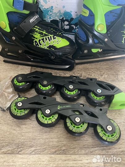 Ролики коньки 2 в 1 раздвижные