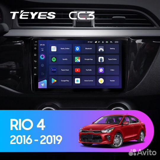 Магнитола Teyes Kia Rio 4 CC3L CC3 2k