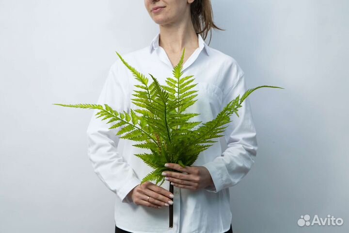 Растения искусственные папоротник для кашпо
