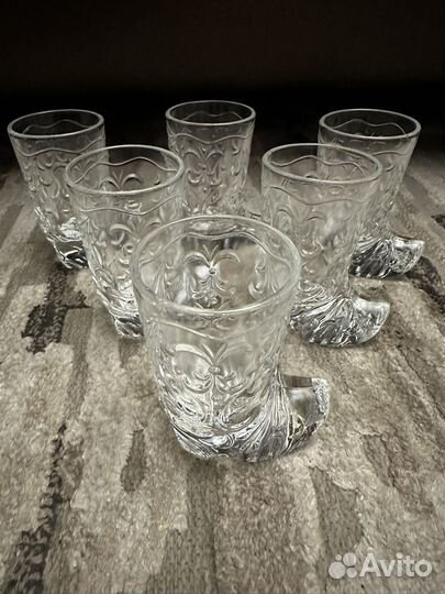 Рюмки хрустальные «Сапожки»