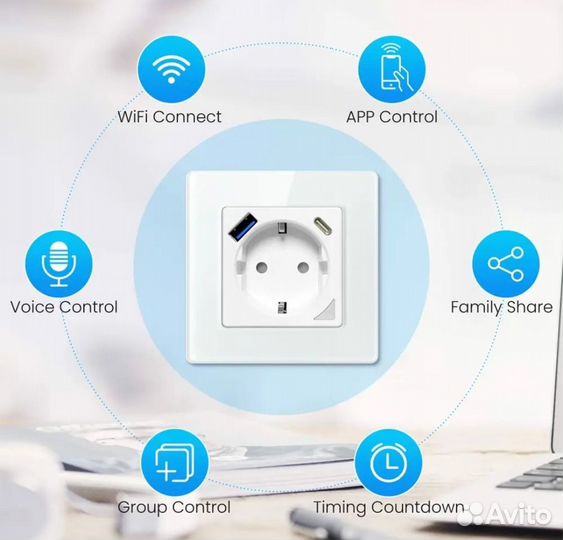 Wifi розетка Zigbee SMART