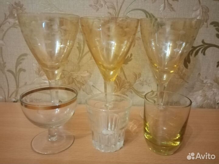 Фужеры стопки рюмки стаканы хрусталь