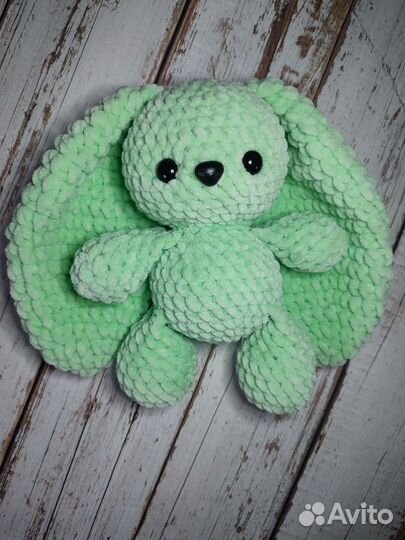 Вязанная игрушка зайка, зайчик, заяц ручная работа