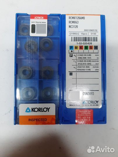 Пластины Korloy rcmx 1204M0