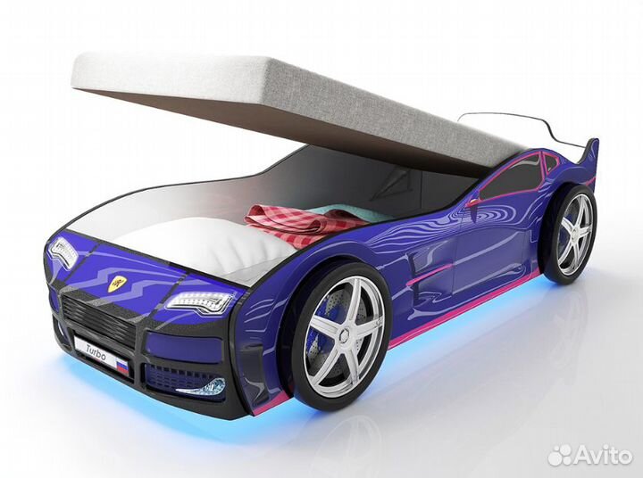 Кроватка-машинка Турбо с подъёмным мех. в наличии