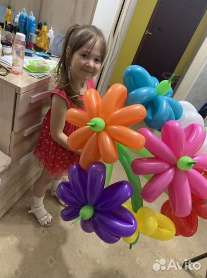 Цветы из воздушных шаров