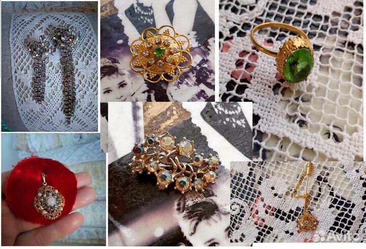 Бижутерия винтаж СССР, Чехословакия