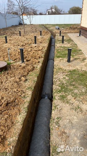 Дренаж участка под ключ