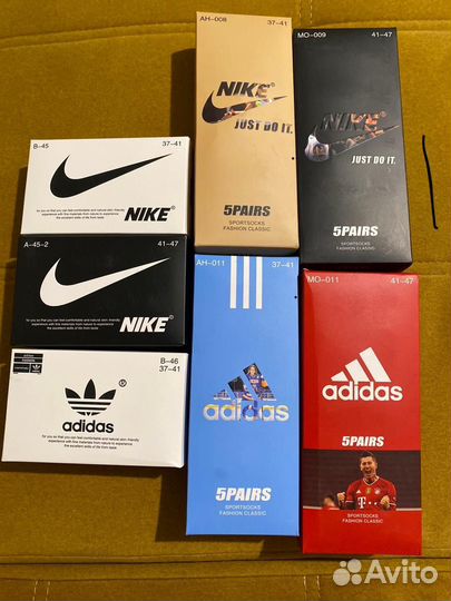Носки nike и adidas