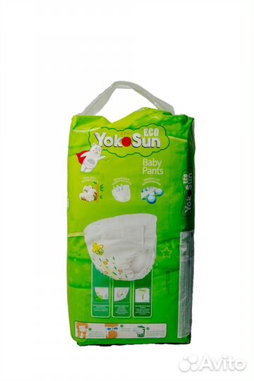 Подгузники-трусики YokoSun Eco, М (6-10 кг), 48 шт