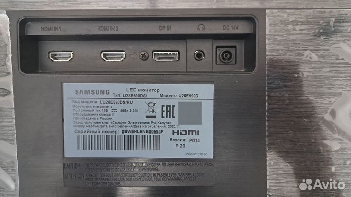 Монитор samsung 4k 28 60гц