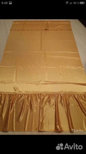 Шторы золотого цвета комплект и тюль