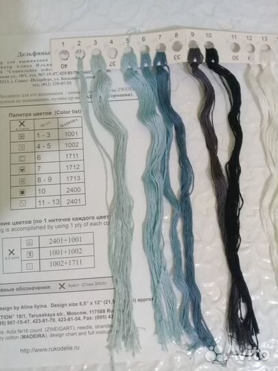 Остатки от набора для вышивки Золотое руно