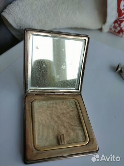 Дамская пудреница Серебро 875*