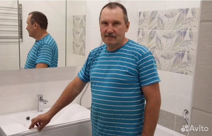 Ремонт ванной, укладка плитки