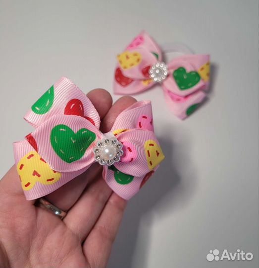 Бантики для маленьких принцесс. Розовые. Яркие