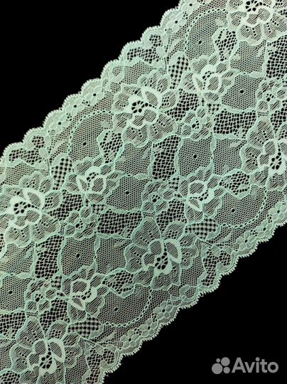Эластичное кружево (Турция) 15,5 см. Мятный