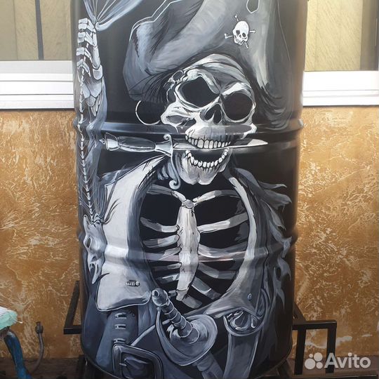 Услуги художника по металлическим бочкам