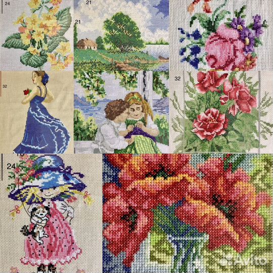 Картины вышитые крестиком ручная работа