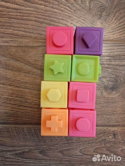 Кубики мягкие, тактильные,резиновые