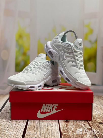 Кроссовки Nike air max tn plus белые (41-45) LUX