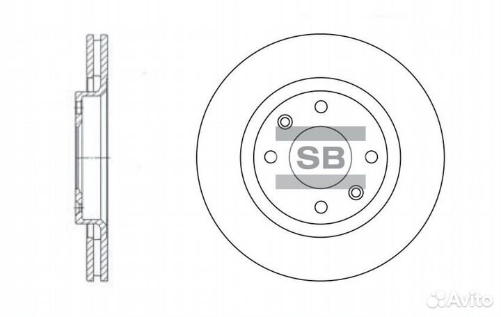 Диск тормозной SD5001 (4246W7) SD5001 Sangsin b