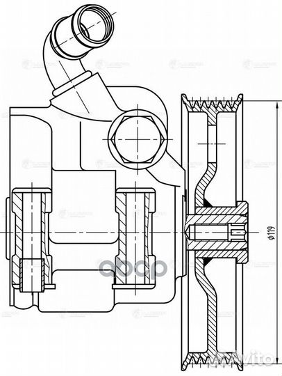 Насос гур для а/м Ford Focus I (98) 1.8/2.0i