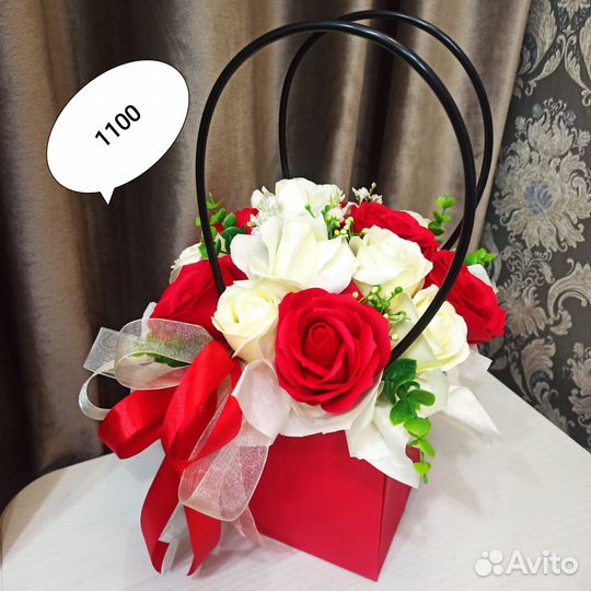 Букет из мыльных роз