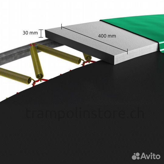 Батут Berg Elite Regular Green 380 с сеткой Deluxe