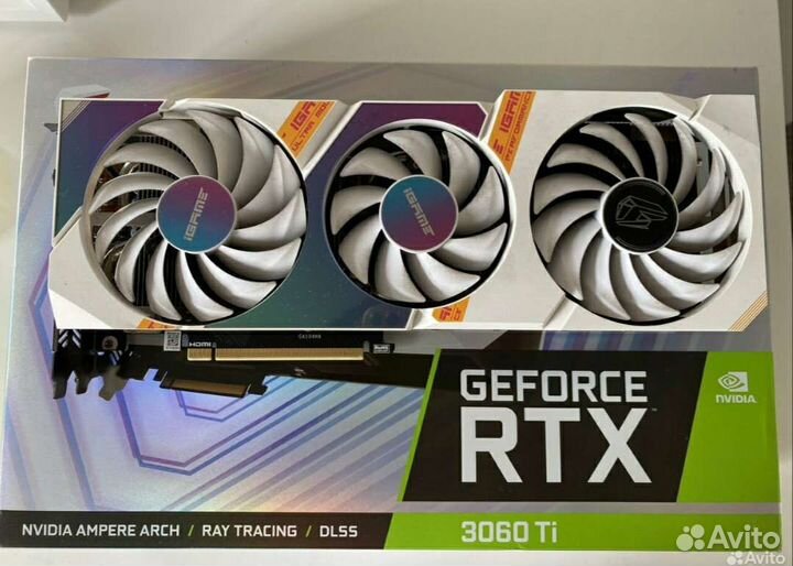 Видеокарта RTX 3060TI igame colorful белая