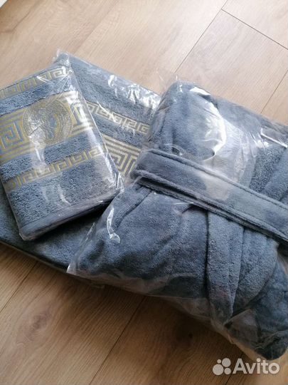 Велюровые хлопковые халаты