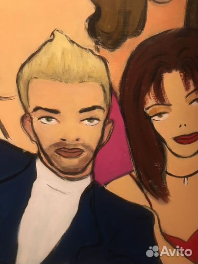 Интерьерная картина маслом холст 80*100 Girls