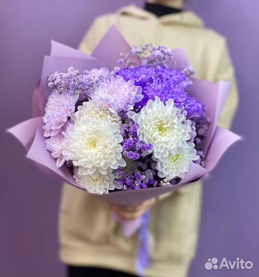 Сборный букет из хризантем Доставка Цветы Flowers1