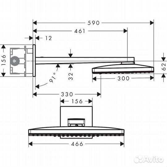 Hansgrohe Rainmaker Select Верхний душ 24007600