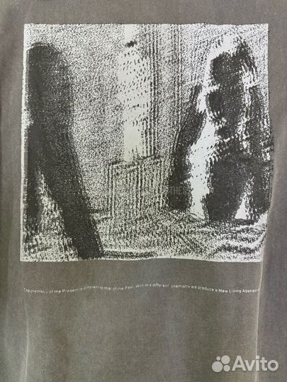 Футболка Cavempt серая погружная оверсайз