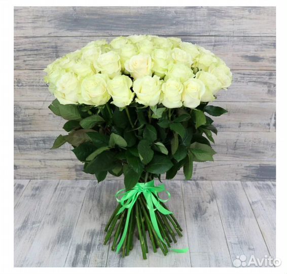 Букет 25 белых роз. Цветы.Розы