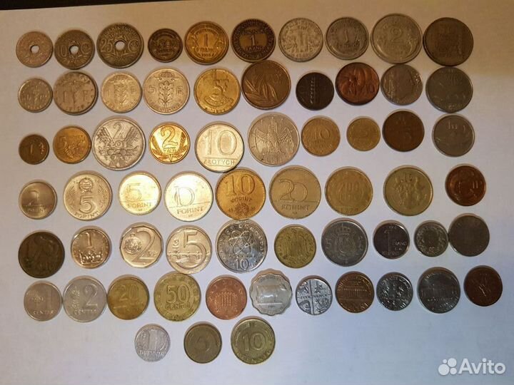 Наборы монет без повторов (экзотика, Европа, снг)