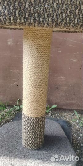 Когтеточка стойка с лежанкой для кошечки