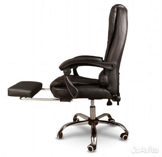 Кресло офисное с массажем - Черное