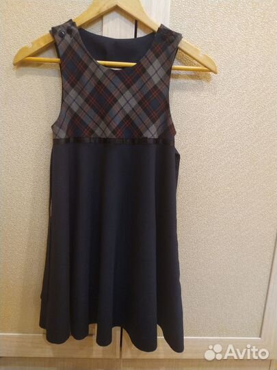 Сарафан школьный клетка 140р