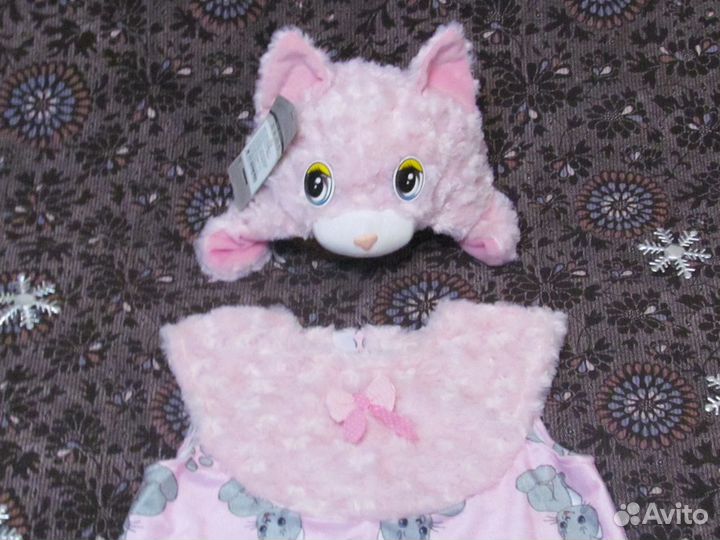 Новый костюм Кошка 104 110 Розовая Кошечка Котенок