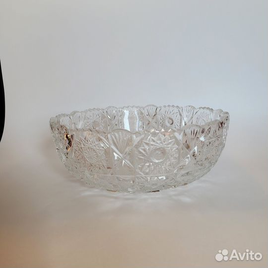 Ваза хрустальная фруктовница винтаж