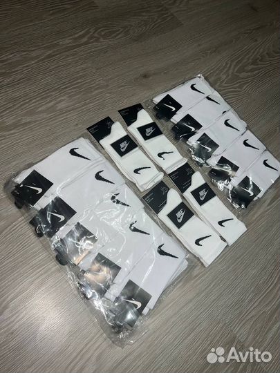 Носки nike высокие белые