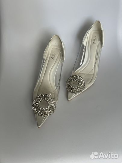 Туфли женские прозрачные 38 на свадьбу