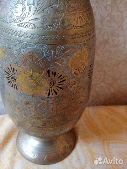 Ваза латунь винтаж Индия
