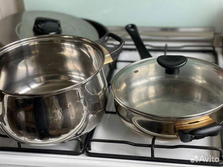 Кастрюли, сковорода, сотейник и др